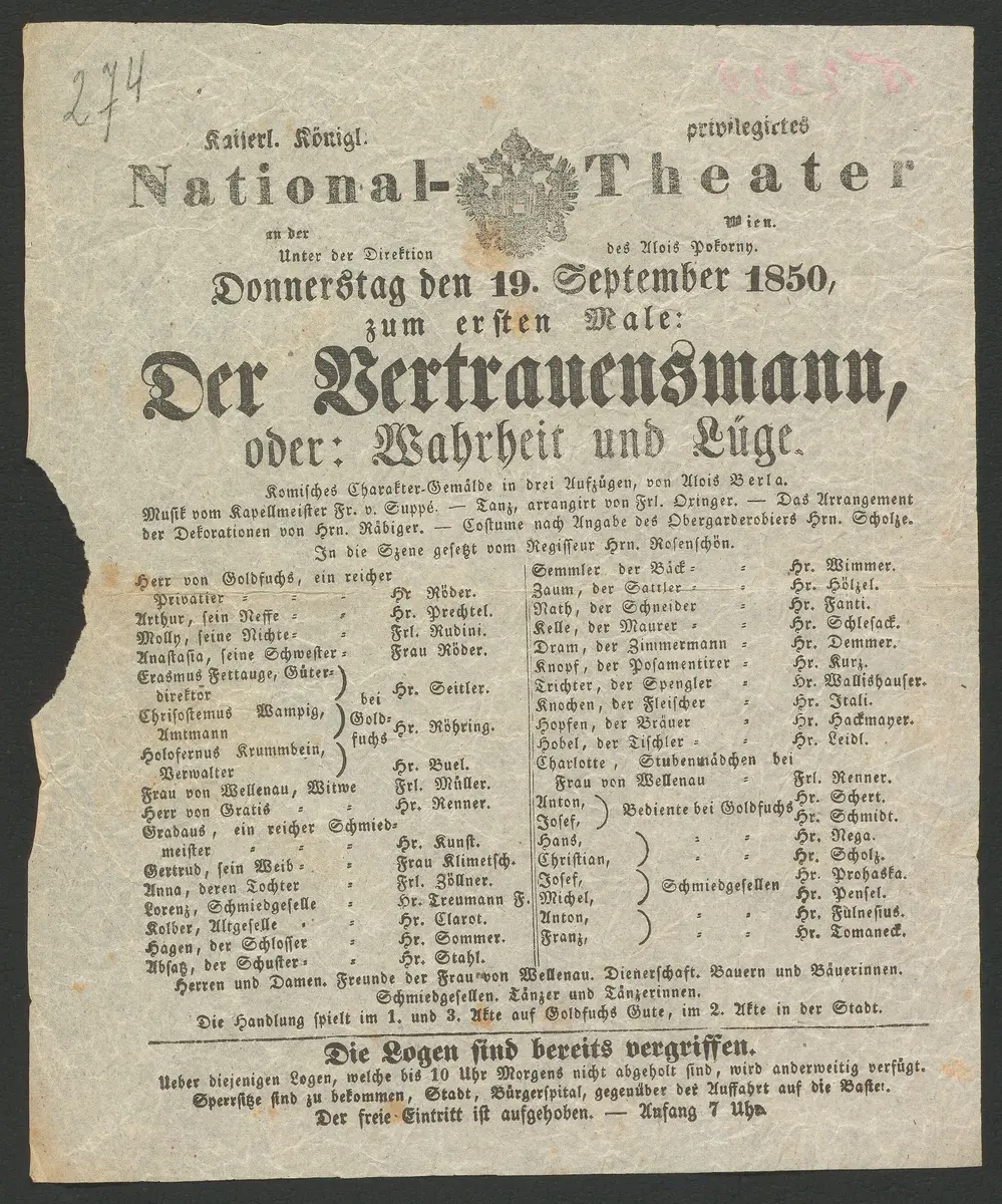 Der Vertrauensmann, oder Wahrheit und Lüge
