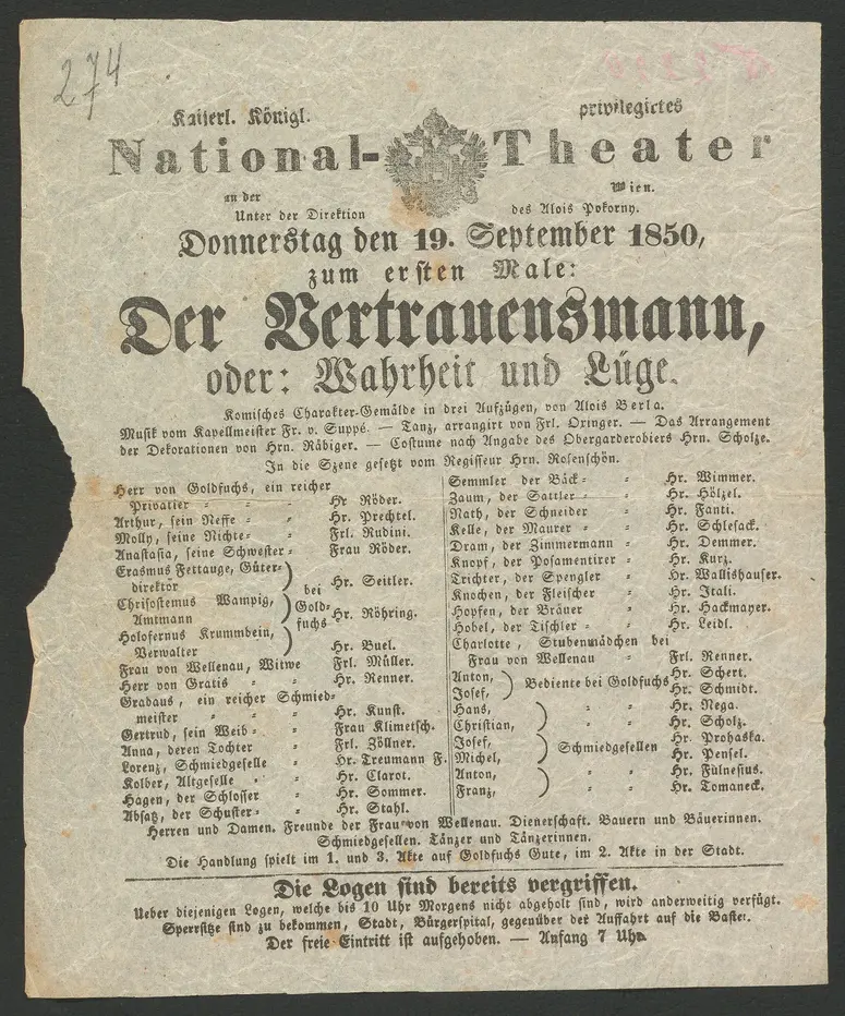 Der Vertrauensmann, oder Wahrheit und Lüge
