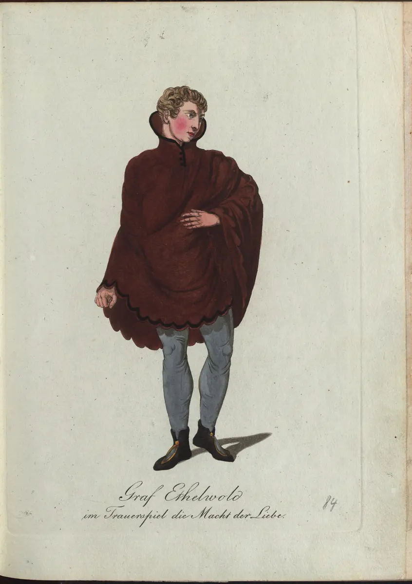 Die Macht der Liebe, Titel der Serie: Auswahl schöner Costumes für Theater- und Ball-Anzüge