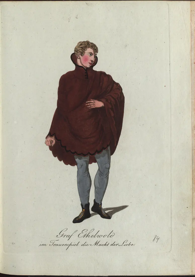 Die Macht der Liebe, Titel der Serie: Auswahl schöner Costumes für Theater- und Ball-Anzüge