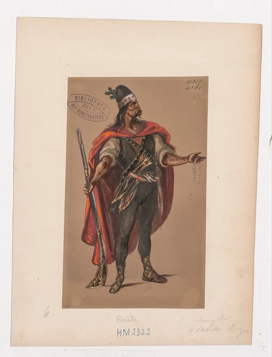 Wallensteins Lager, Titel der Serie: Figurinen des k.k. Hof-Burgtheaters