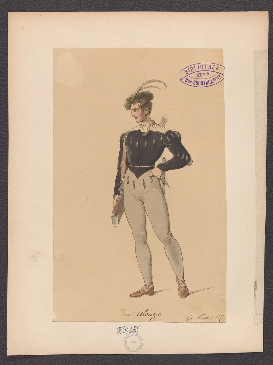 Preciosa, Alternativtitel: Preziosa, Titel der Serie: Figurinen des k.k. Hof-Burgtheaters