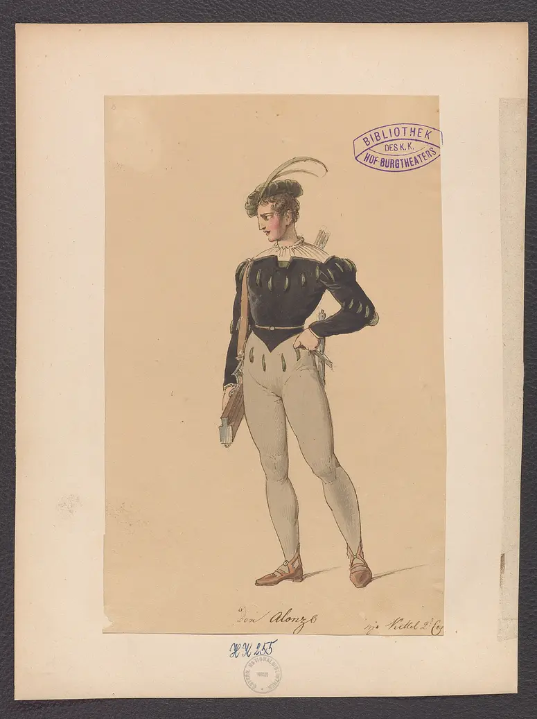 Preciosa, Alternativtitel: Preziosa, Titel der Serie: Figurinen des k.k. Hof-Burgtheaters