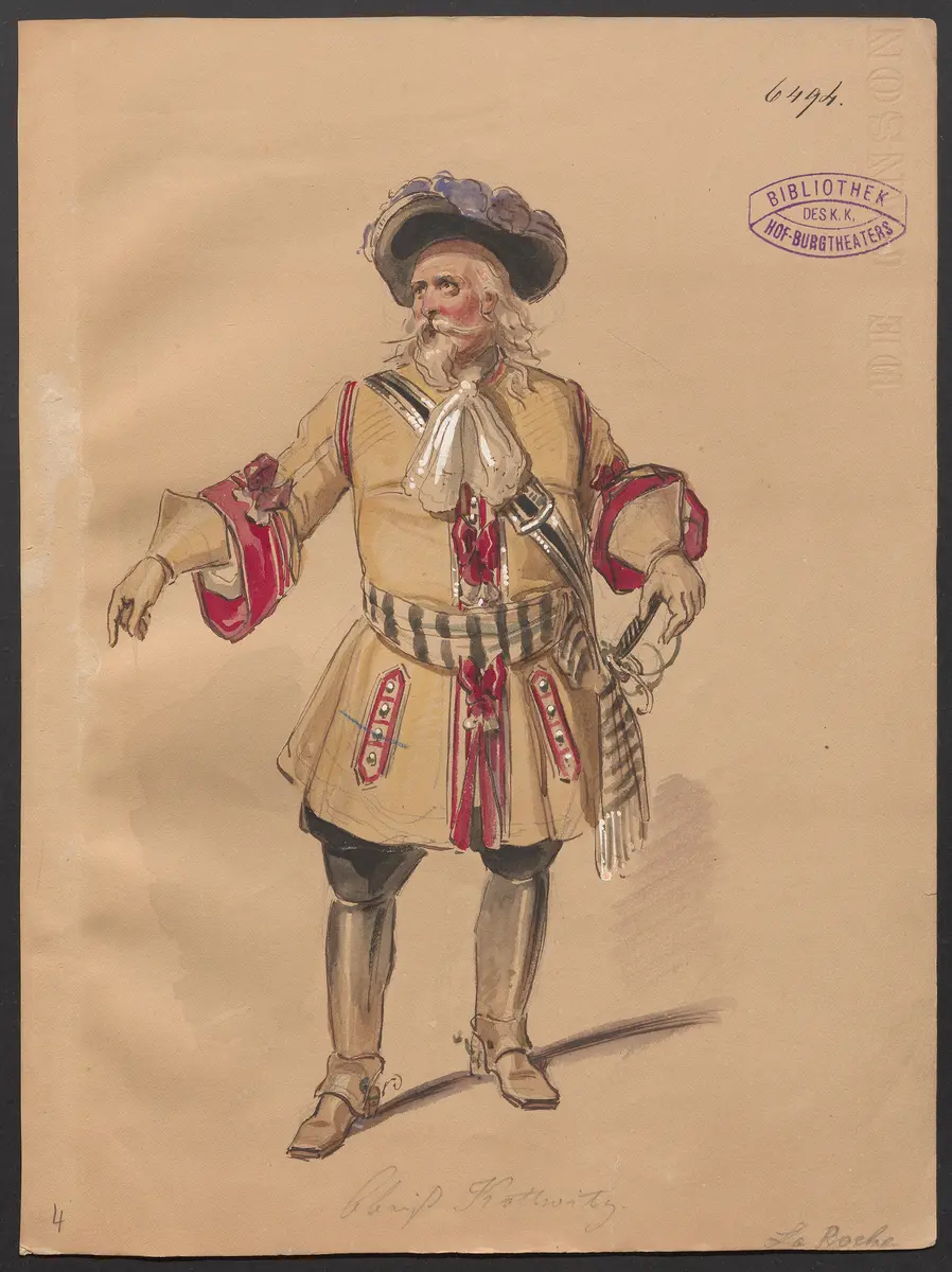 Prinz Friedrich von Homburg, oder Die Schlacht bei Fehrbellin, Titel der Serie: Figurinen des k.k. Hof-Burgtheaters