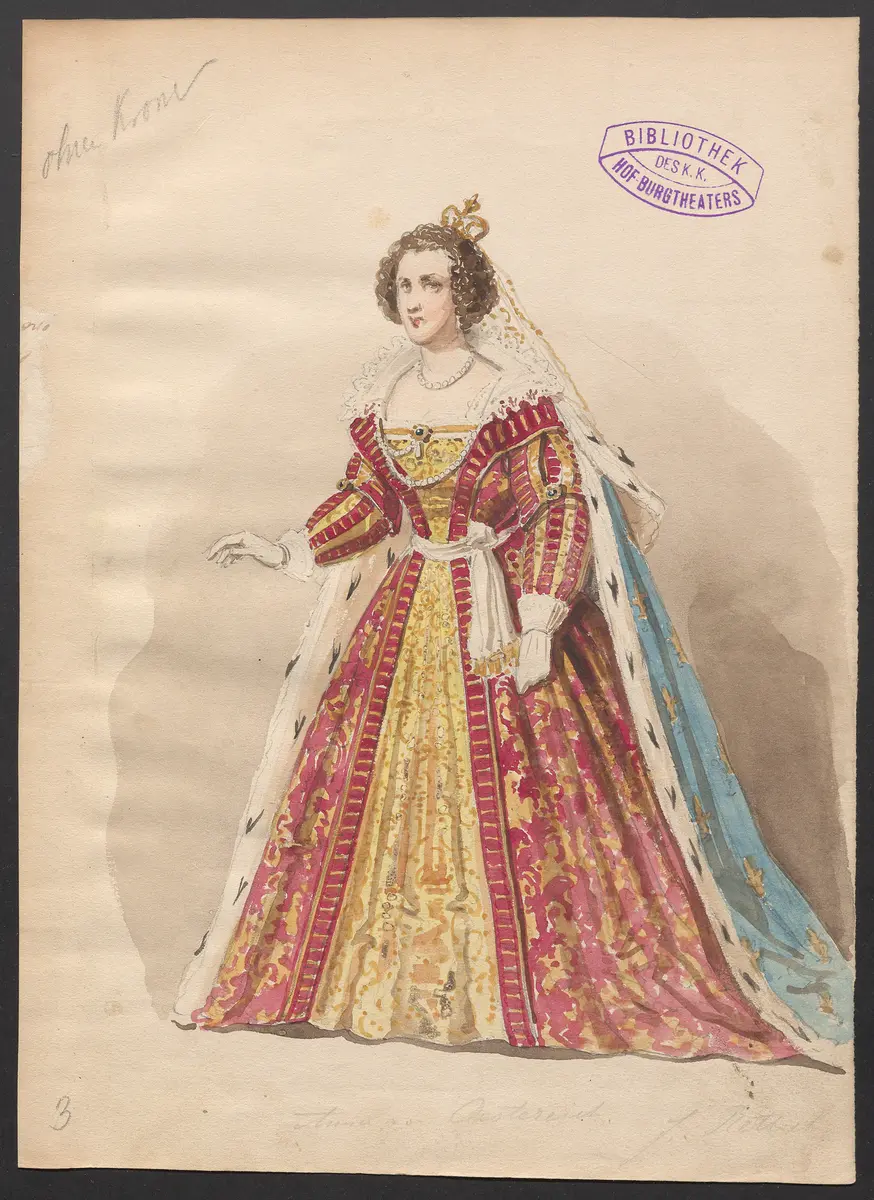 Prinzessin Montpensier, Titel der Serie: Figurinen des k.k. Hof-Burgtheaters