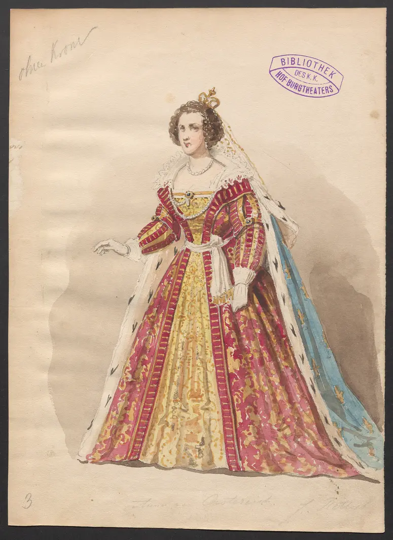 Prinzessin Montpensier, Titel der Serie: Figurinen des k.k. Hof-Burgtheaters