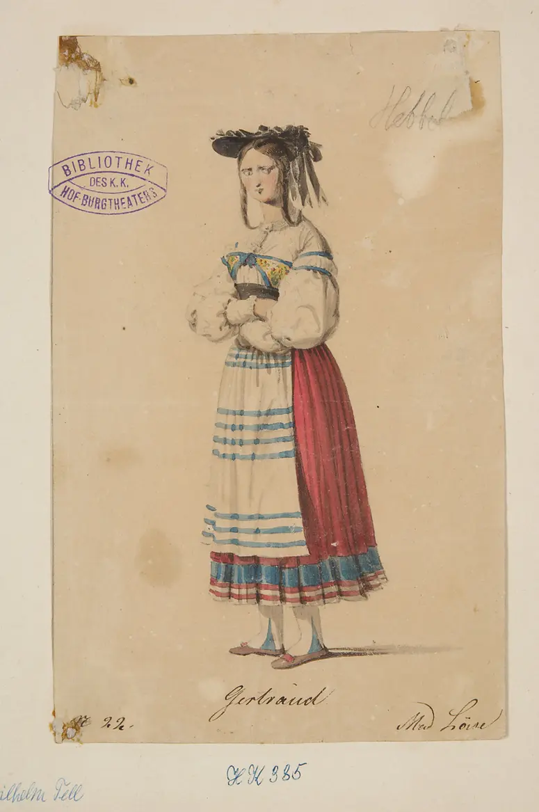Wilhelm Tell, Titel der Serie: Figurinen des k.k. Hof-Burgtheaters