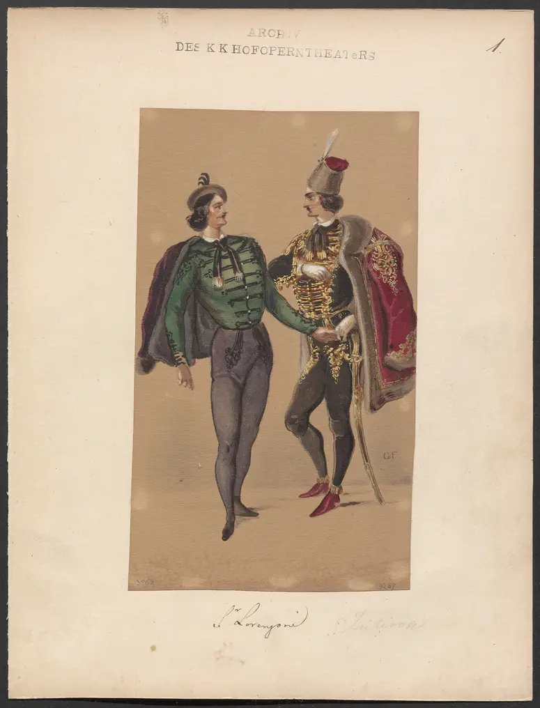 Juliska, Titel der Serie: Figurinen des k.k. Hofoperntheaters