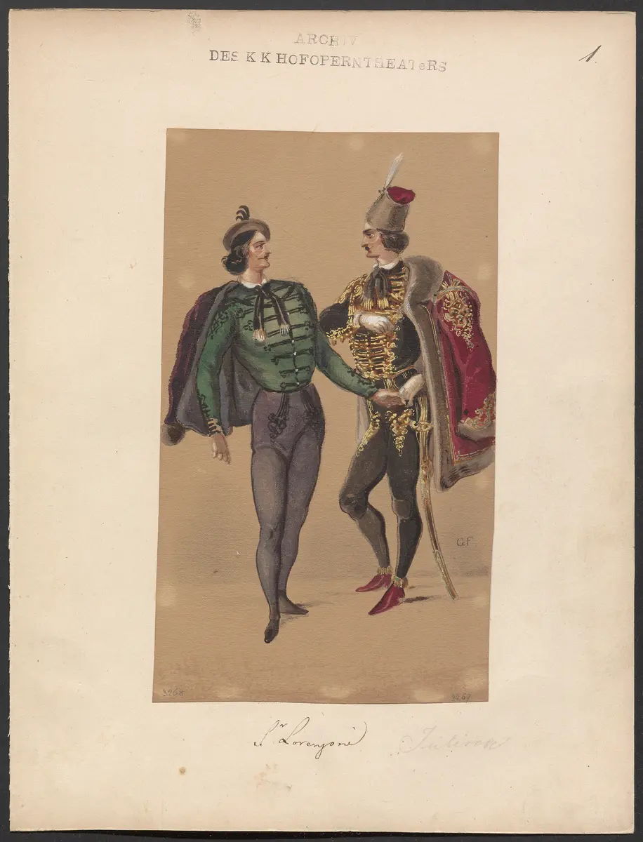 Juliska, Titel der Serie: Figurinen des k.k. Hofoperntheaters