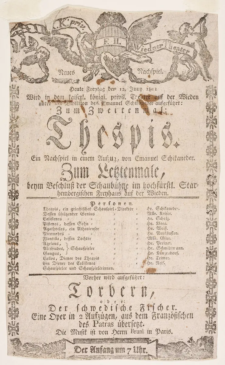 Thespis, Torbern oder der schwedische Fischer