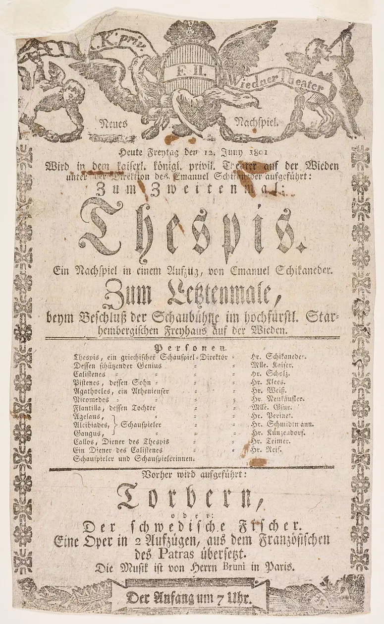 Thespis, Torbern oder der schwedische Fischer