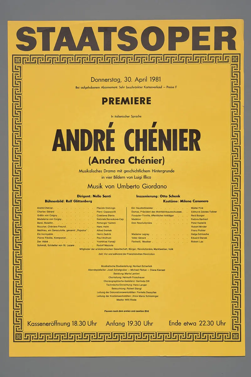 André Chénier, Weiterer Titel: Andrea Chénier