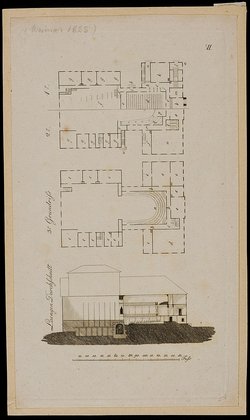 Weimar, Hoftheater, Titel in Vorlageform: Das neue Theater in Weimar