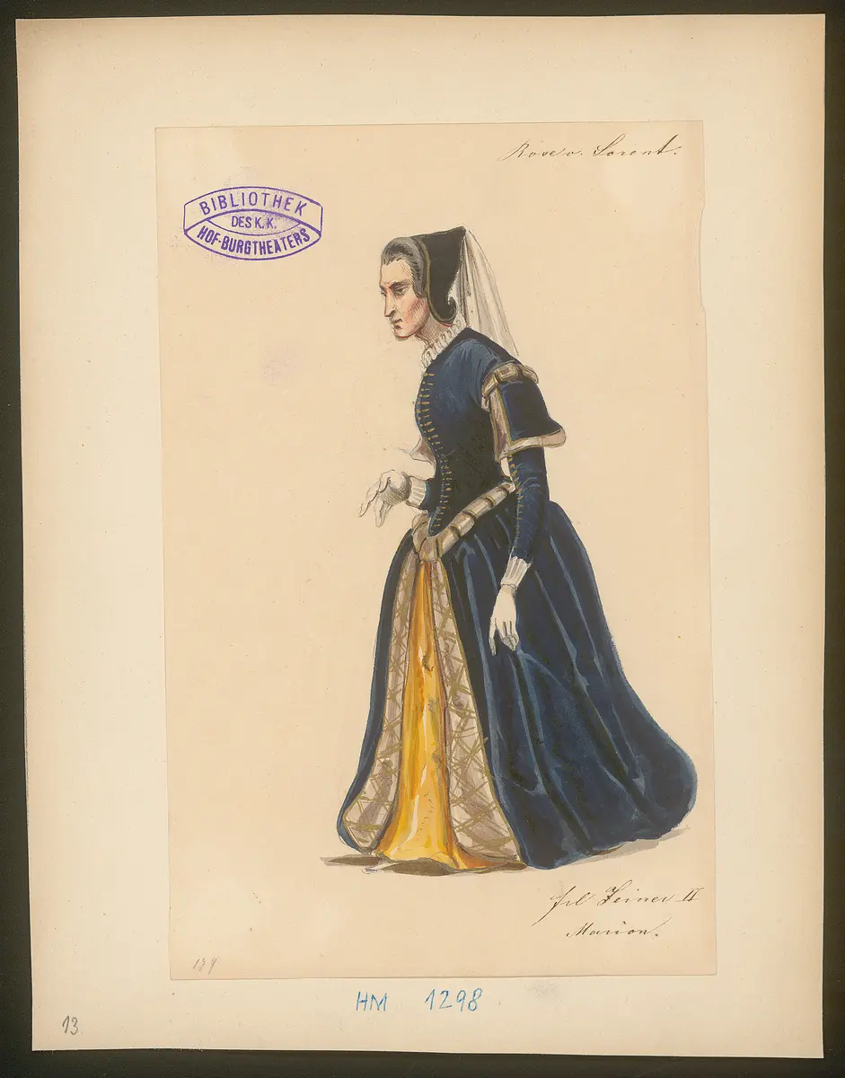 Die Rose von Sorrent, Titel der Serie: Figurinen des k.k. Hof-Burgtheaters