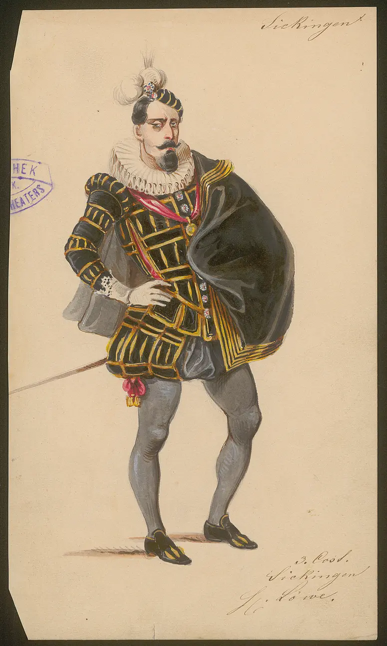 Franz von Sickingen, Titel der Serie: Figurinen des k.k. Hof-Burgtheaters