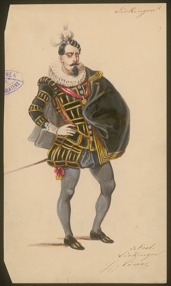Franz von Sickingen, Titel der Serie: Figurinen des k.k. Hof-Burgtheaters