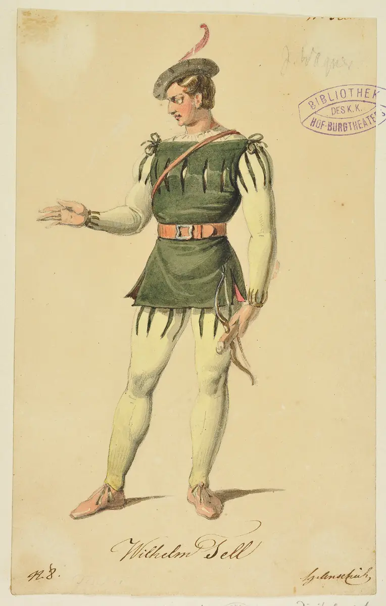 Wilhelm Tell, Titel der Serie: Figurinen des k.k. Hof-Burgtheaters