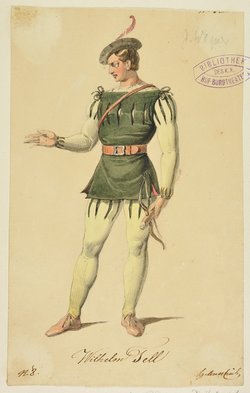 Wilhelm Tell, Titel der Serie: Figurinen des k.k. Hof-Burgtheaters