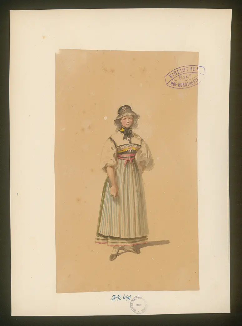 Sühnung, Titel der Serie: Figurinen des k.k. Hof-Burgtheaters