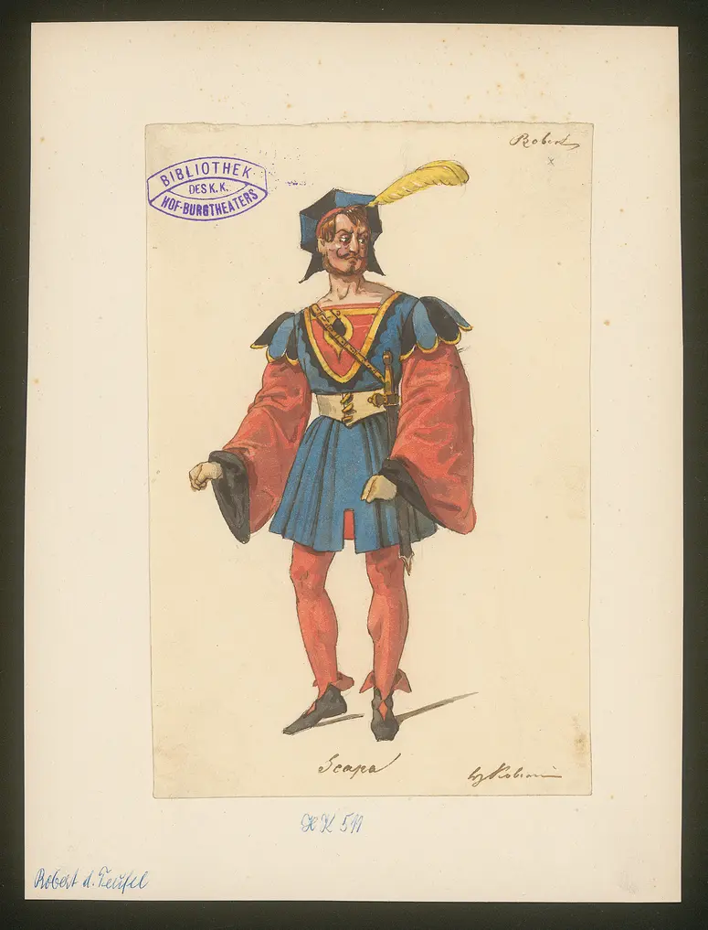 Robert der Teufel, Titel der Serie: Figurinen des k.k. Hof-Burgtheaters