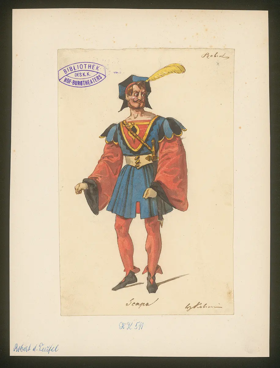 Robert der Teufel, Titel der Serie: Figurinen des k.k. Hof-Burgtheaters