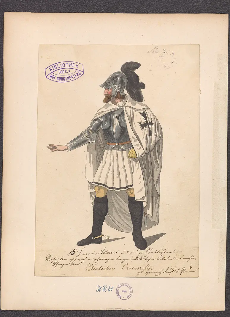 Heinrich Reuß von Plauen, oder Die Belagerung von Marienburg, Titel der Serie: Figurinen des k.k. Hof-Burgtheaters