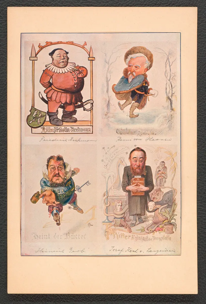 Ritter Fridolin-Beckmann / Comthur Remigius / Heini der Büttel / Ritter Eginhart der Burgpfaffe