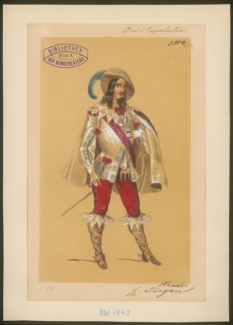 Die Royalisten, oder Cromwell - General, Titel der Serie: Figurinen des k.k. Hof-Burgtheaters