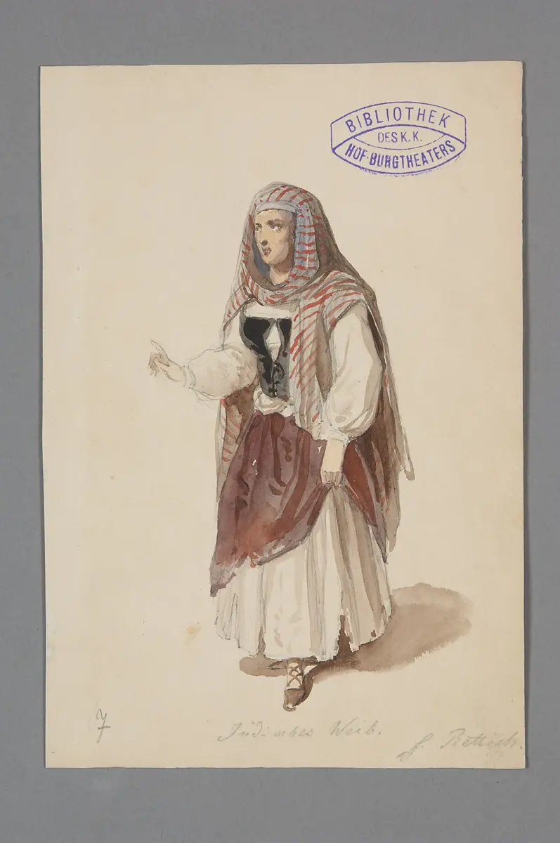 Deborah, Titel der Serie: Figurinen des k.k. Hof-Burgtheaters