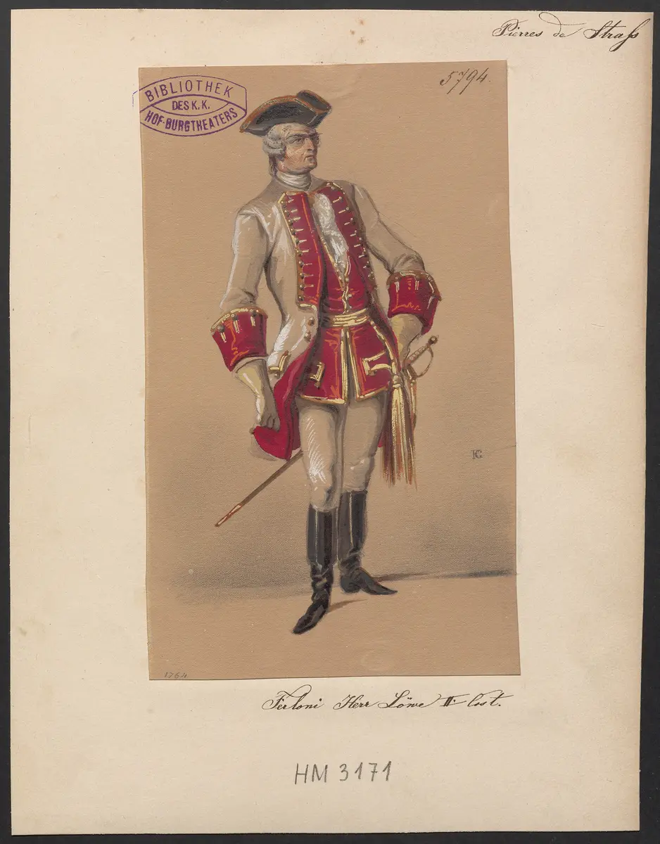 Pierres de Straß, Titel der Serie: Figurinen des k.k. Hof-Burgtheaters