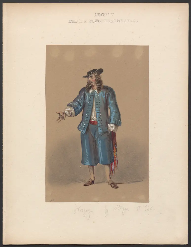 Die Ballnacht, Alternativtitel: Gustav, oder Der Maskenball, Originaltitel: Gustave III., ou Le bal masqué, Titel der Serie: Figurinen des k.k. Hofoperntheaters