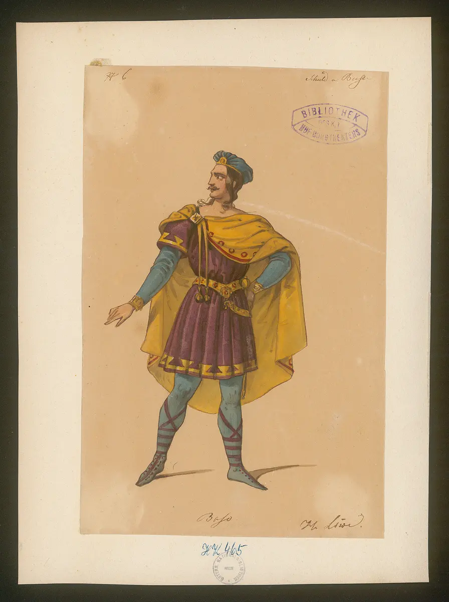 Schuld und Buße, Originaltitel: Genovefa, Titel der Serie: Figurinen des k.k. Hof-Burgtheaters