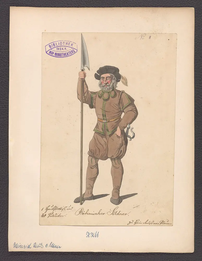 Heinrich Reuß von Plauen, oder Die Belagerung von Marienburg, Titel der Serie: Figurinen des k.k. Hof-Burgtheaters