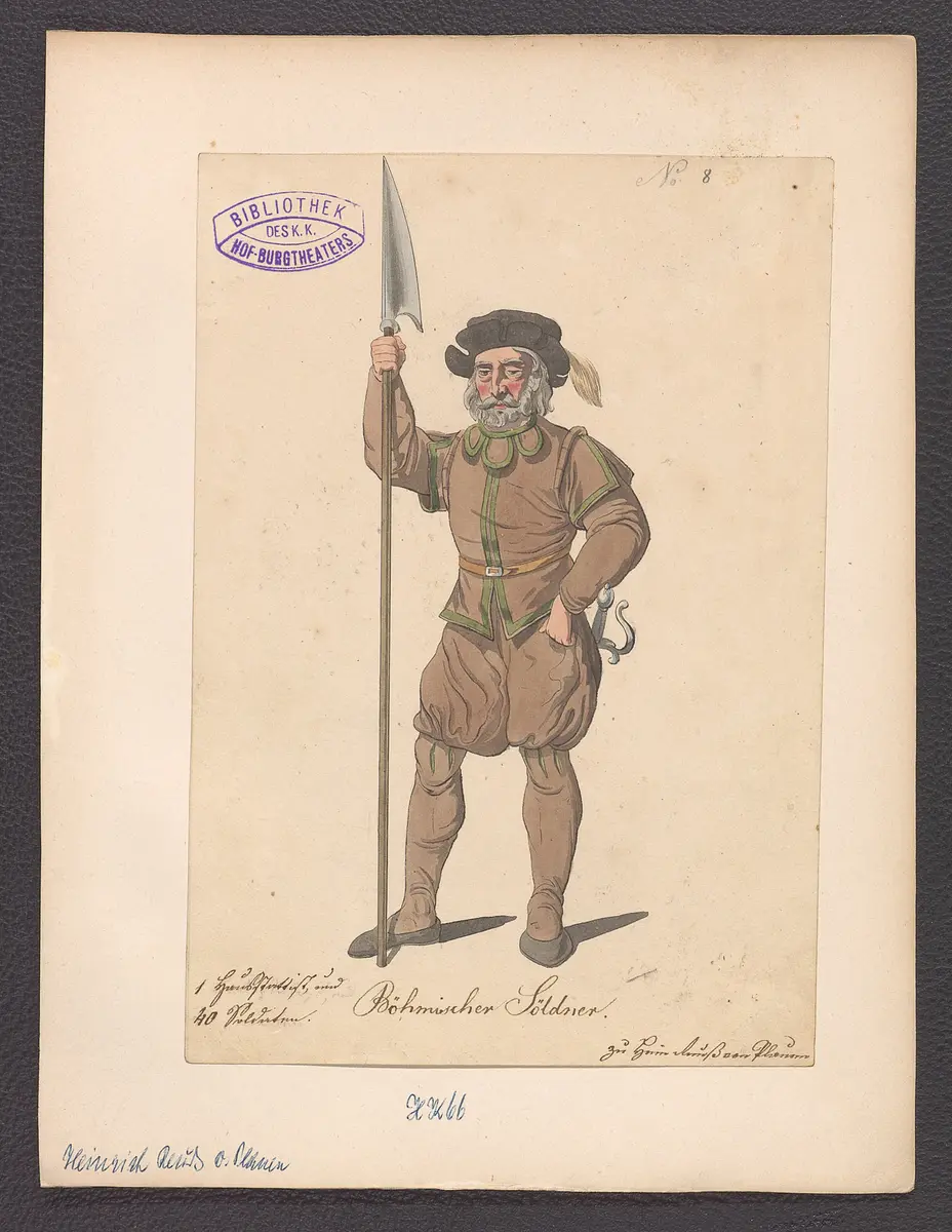 Heinrich Reuß von Plauen, oder Die Belagerung von Marienburg, Titel der Serie: Figurinen des k.k. Hof-Burgtheaters