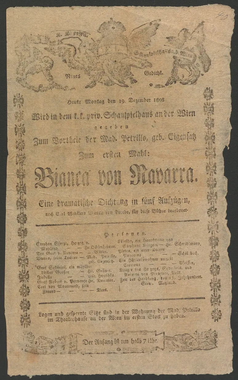Bianca von Navarra, Alternativtitel: Bianca von Toledo