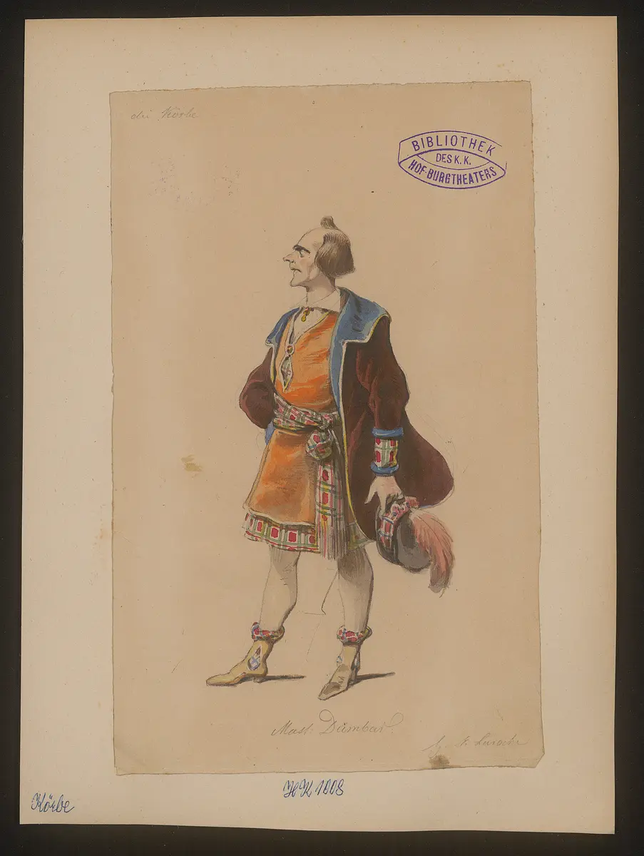 Die Körbe, Titel der Serie: Figurinen des k.k. Hof-Burgtheaters