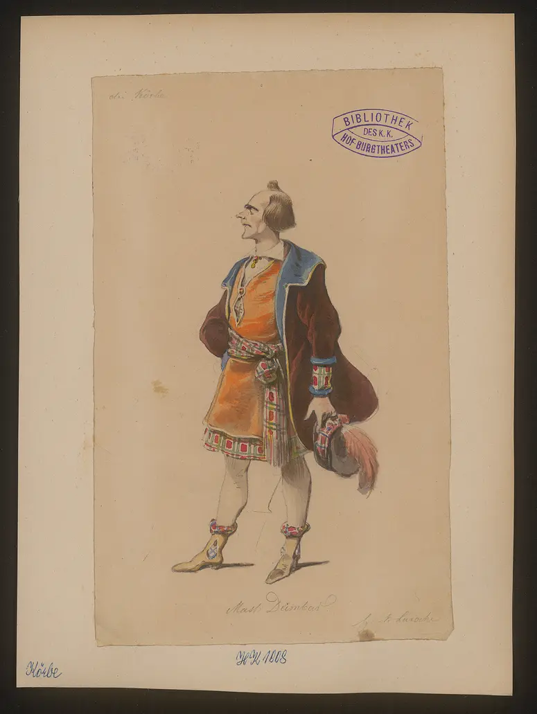 Die Körbe, Titel der Serie: Figurinen des k.k. Hof-Burgtheaters
