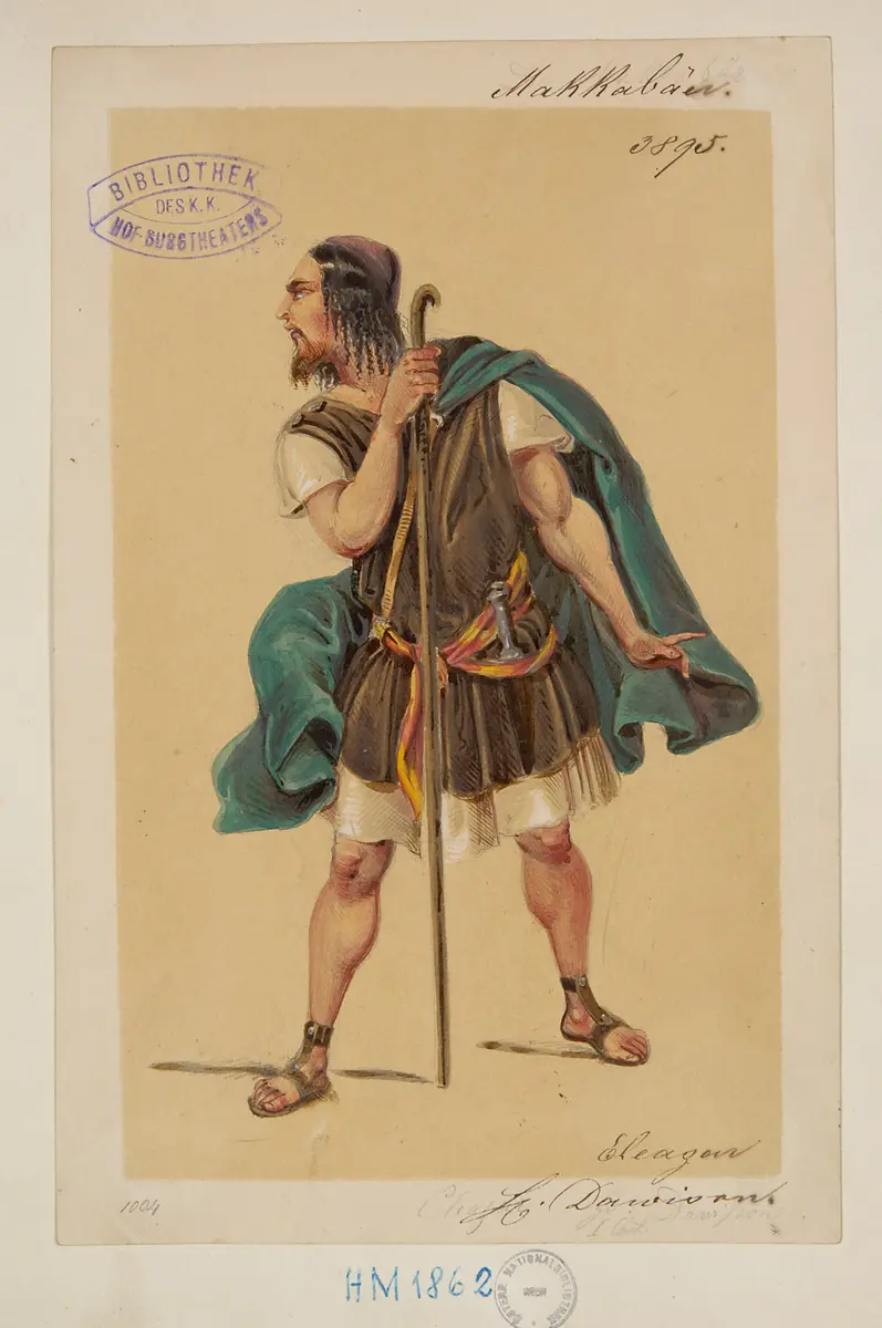 Die Makkabäer, Titel der Serie: Figurinen des k.k. Hof-Burgtheaters