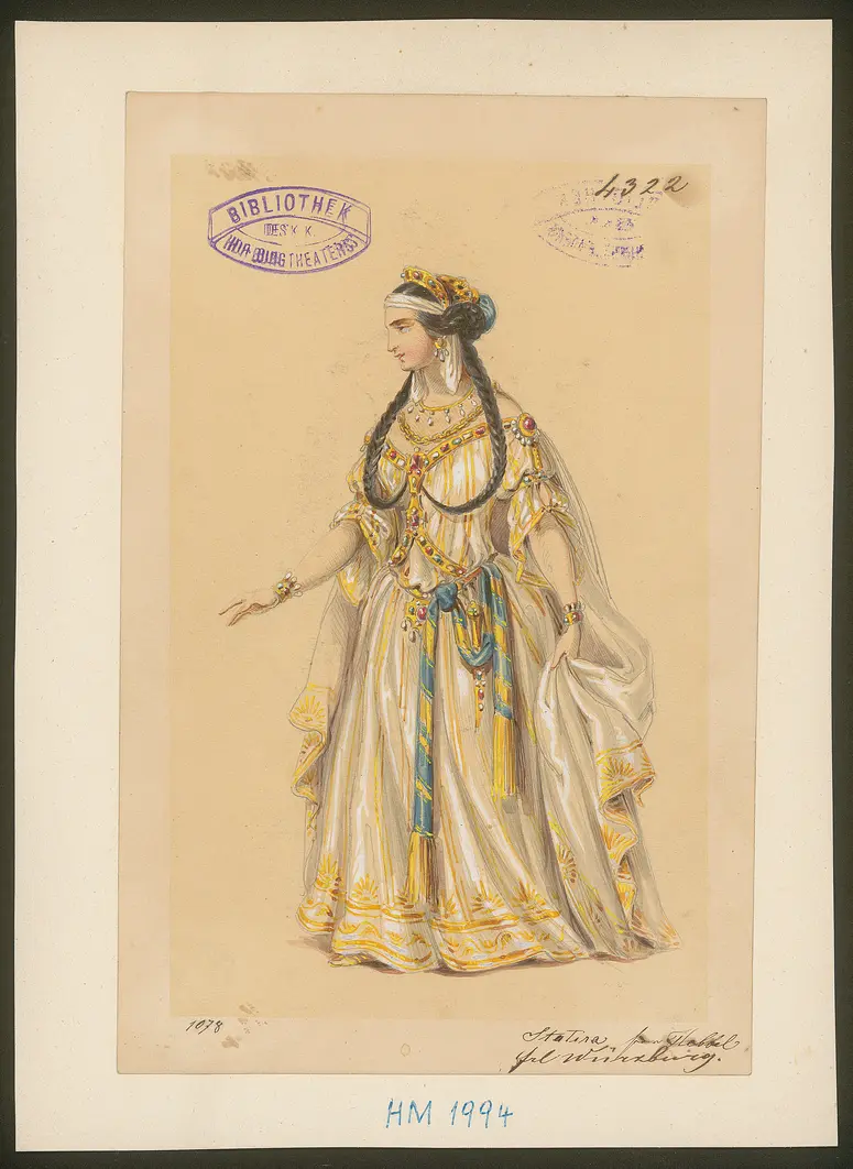 Alexander und Darius, Titel der Serie: Figurinen des k.k. Hof-Burgtheaters