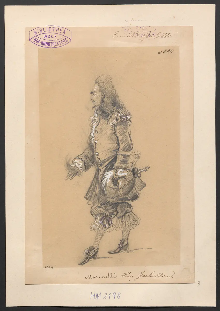 Emilia Galotti, Titel der Serie: Figurinen des k.k. Hof-Burgtheaters