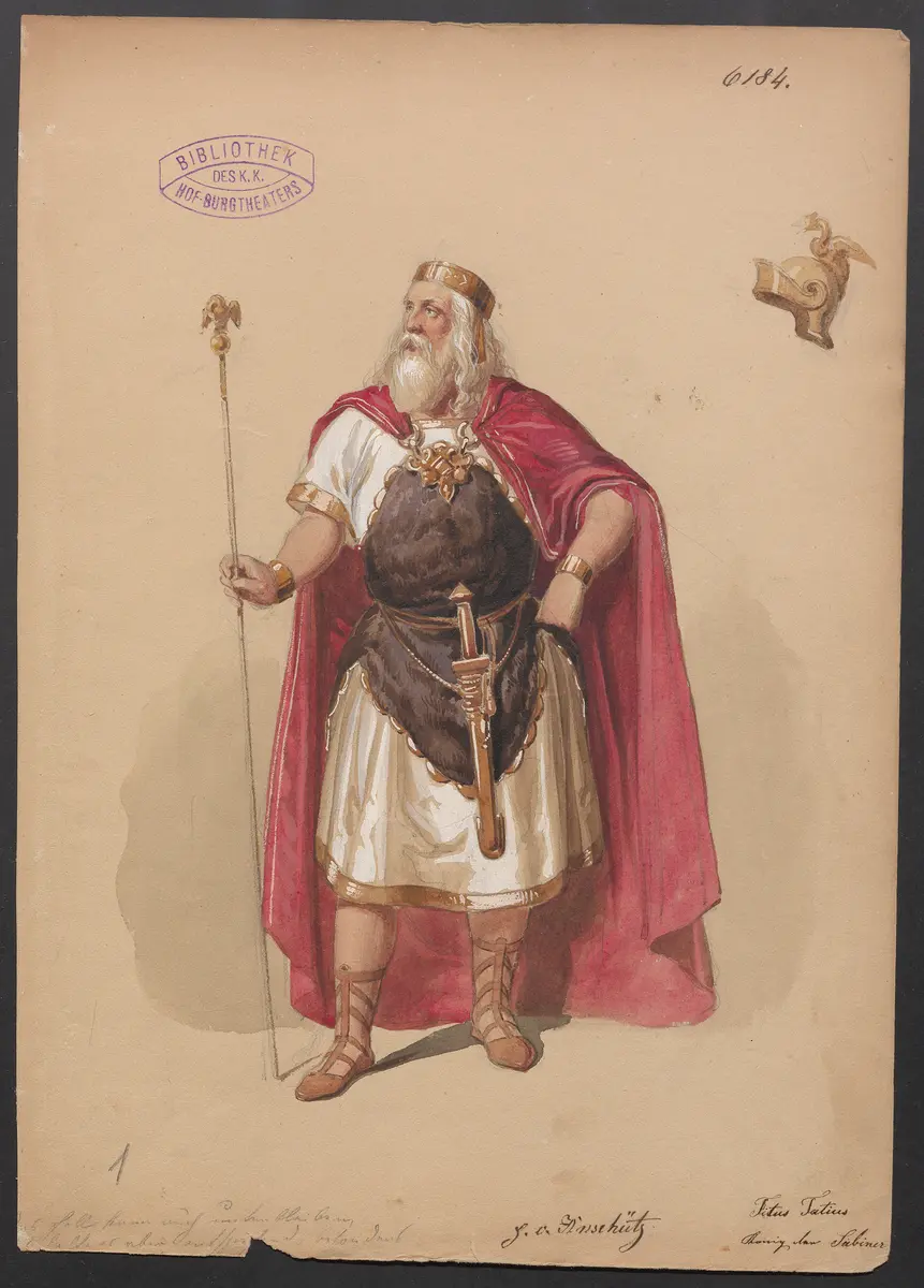 Die Sabinerinnen, Titel der Serie: Figurinen des k.k. Hof-Burgtheaters