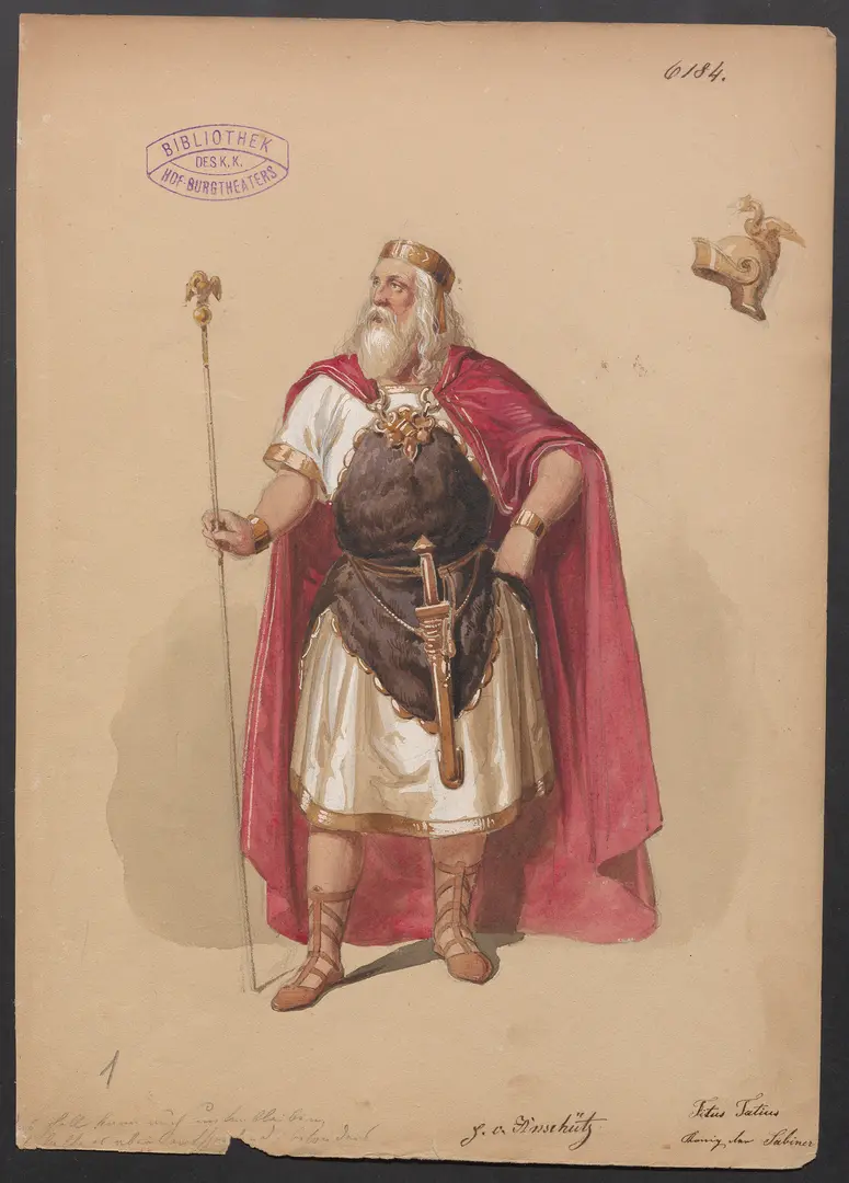Die Sabinerinnen, Titel der Serie: Figurinen des k.k. Hof-Burgtheaters