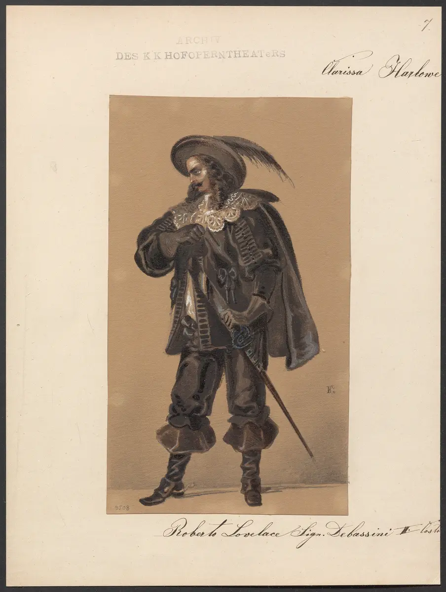 Clarissa Harlowe, Titel der Serie: Figurinen des k.k. Hofoperntheaters