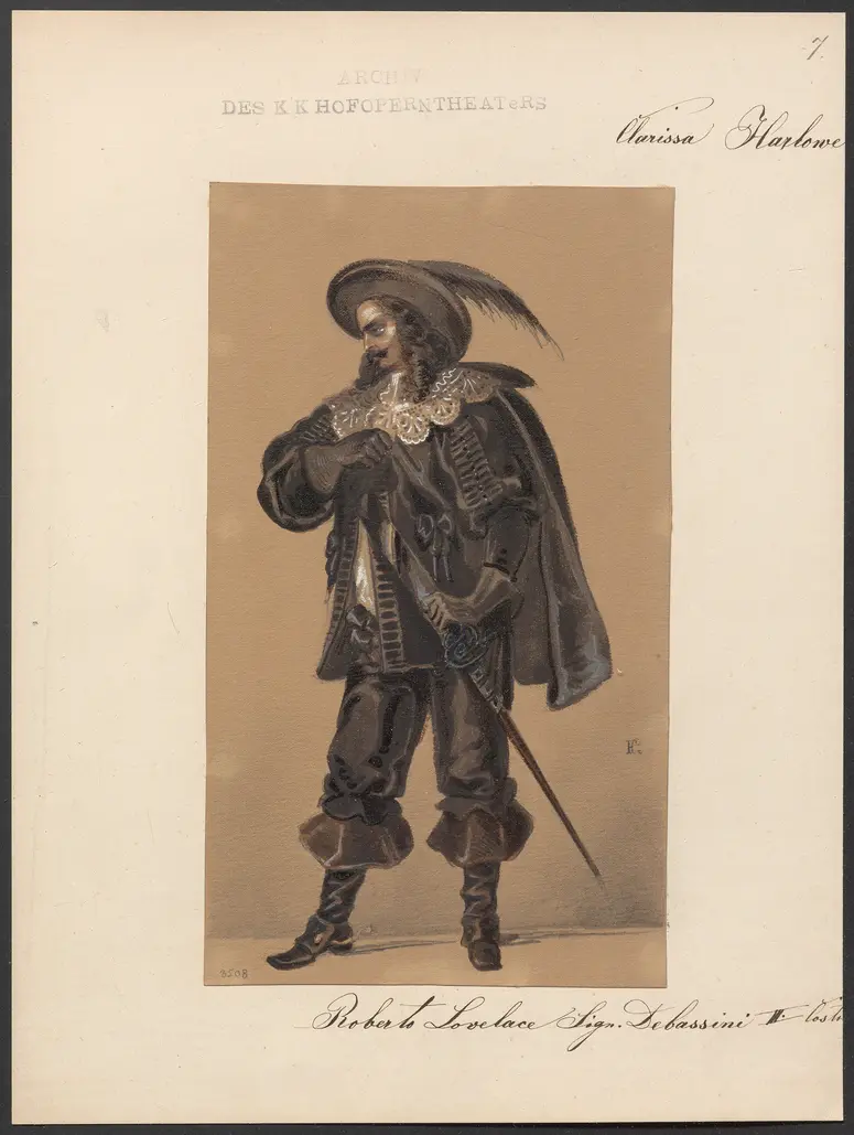Clarissa Harlowe, Titel der Serie: Figurinen des k.k. Hofoperntheaters