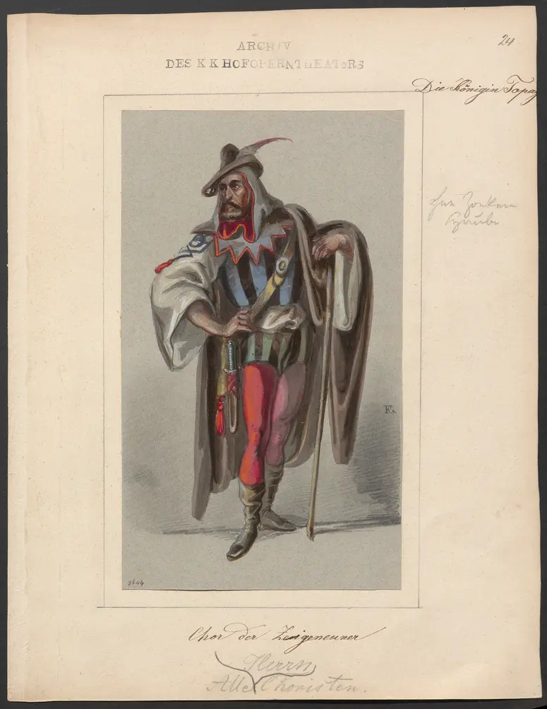 Königin Topas, Originaltitel: La reine Topaze, Titel der Serie: Figurinen des k.k. Hofoperntheaters