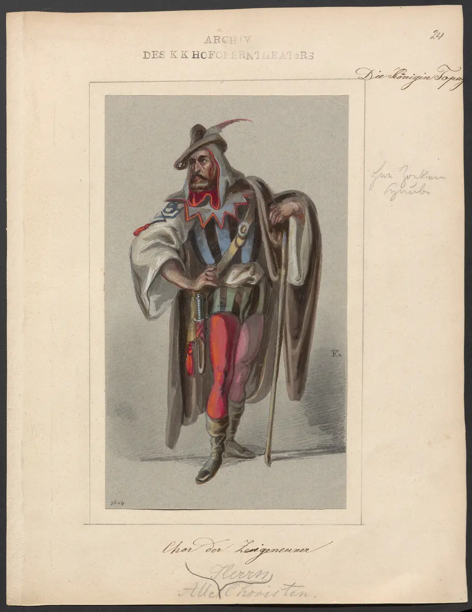 Königin Topas, Originaltitel: La reine Topaze, Titel der Serie: Figurinen des k.k. Hofoperntheaters