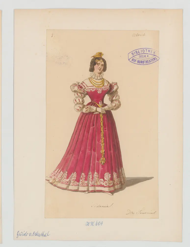 Guido von Ostenthal, Titel der Serie: Figurinen des k.k. Hof-Burgtheaters