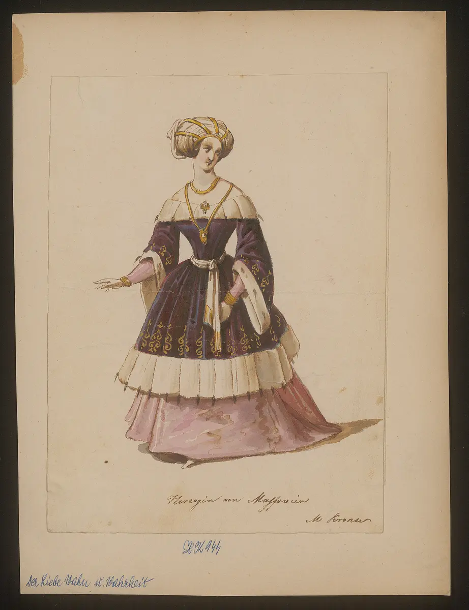 Der Liebe Wahn und Wahrheit, Titel der Serie: Figurinen des k.k. Hof-Burgtheaters