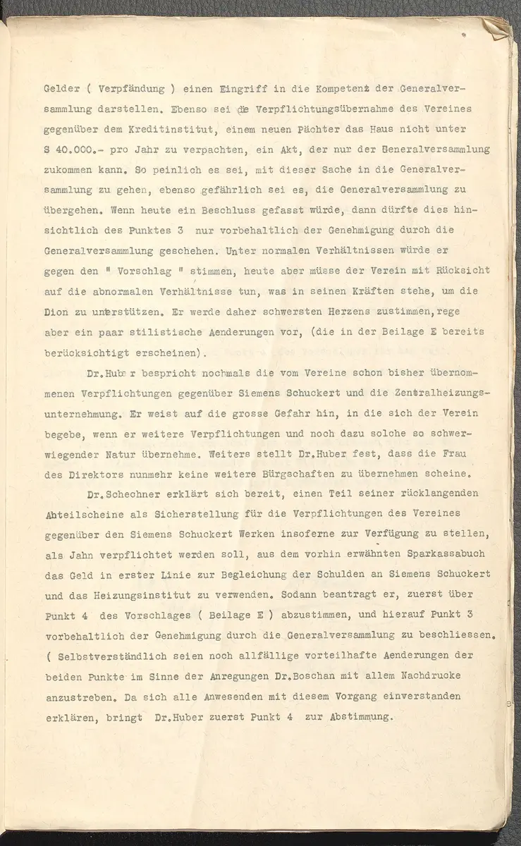 Protokolle der Ausschusssitzungen des Vereines des Deutschen Volkstheaters in Wien