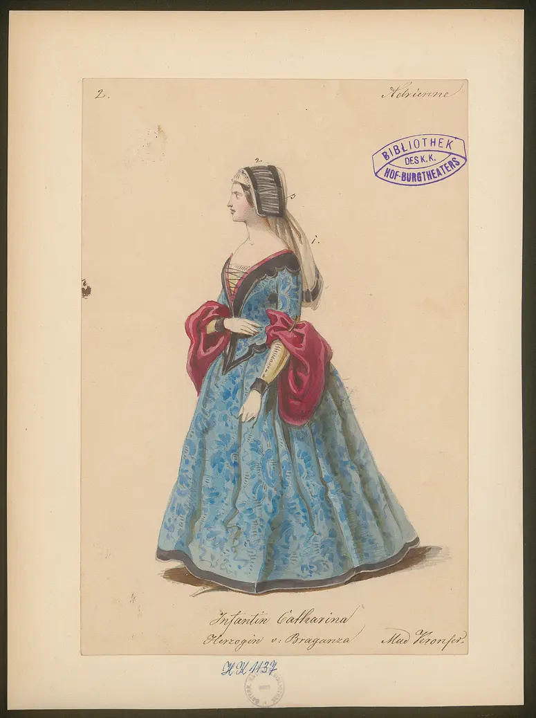 Adrienne, Titel der Serie: Figurinen des k.k. Hof-Burgtheaters